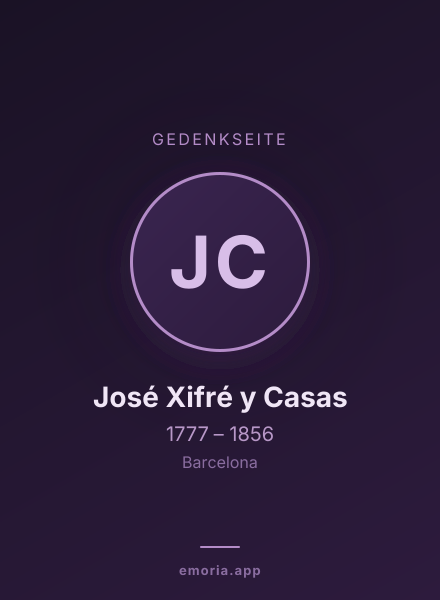 Gedenkportrait von José Xifré y Casas