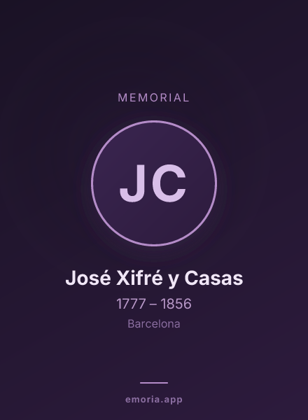 Memorial portrait of José Xifré y Casas