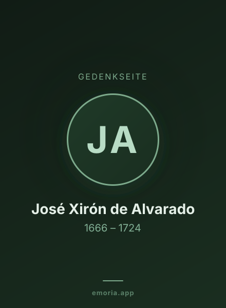 Gedenkportrait von José Xirón de Alvarado