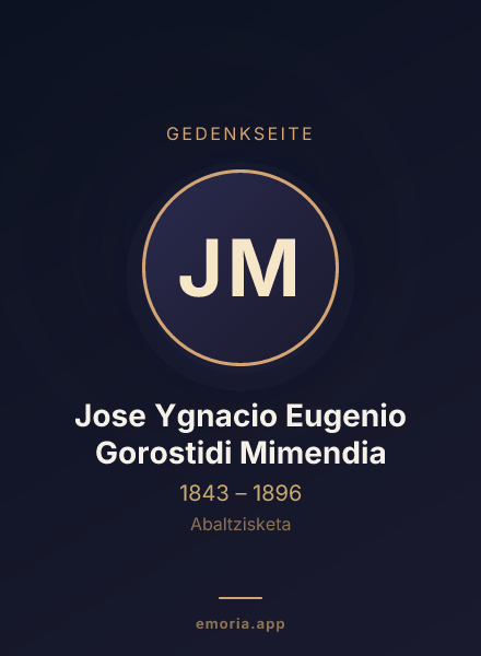 Gedenkportrait von Jose Ygnacio Eugenio Gorostidi Mimendia
