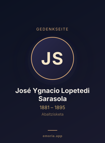 Gedenkportrait von José Ygnacio Lopetedi Sarasola