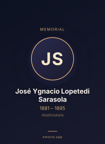 Memorial portrait of José Ygnacio Lopetedi Sarasola