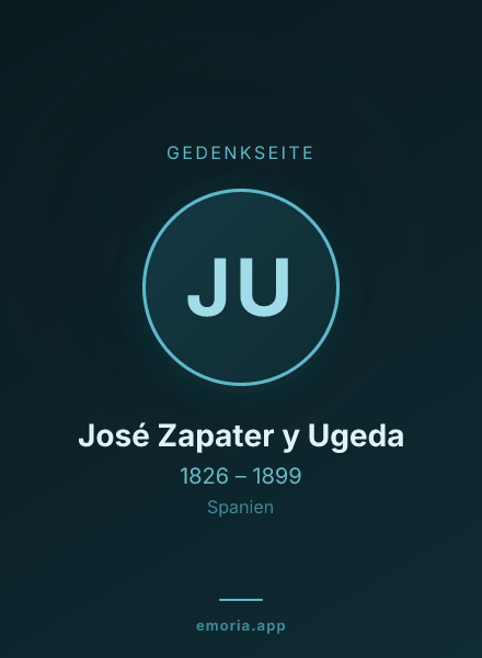 Gedenkportrait von José Zapater y Ugeda