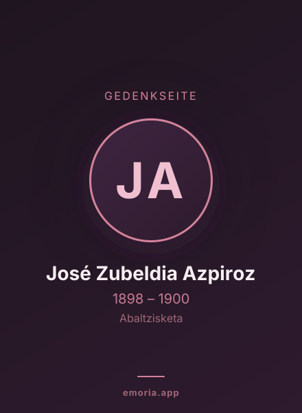 Gedenkportrait von José Zubeldia Azpiroz