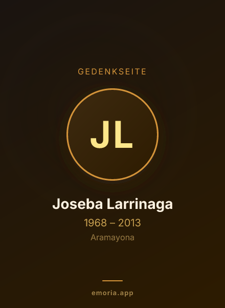 Gedenkportrait von Joseba Larrinaga
