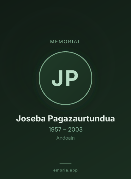 Memorial portrait of Joseba Pagazaurtundua