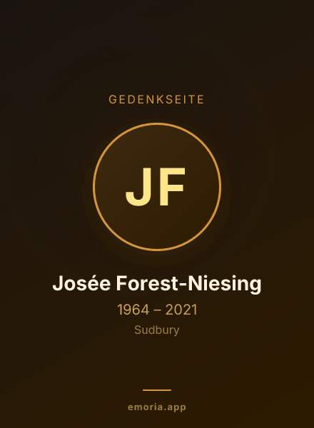 Gedenkportrait von Josée Forest-Niesing