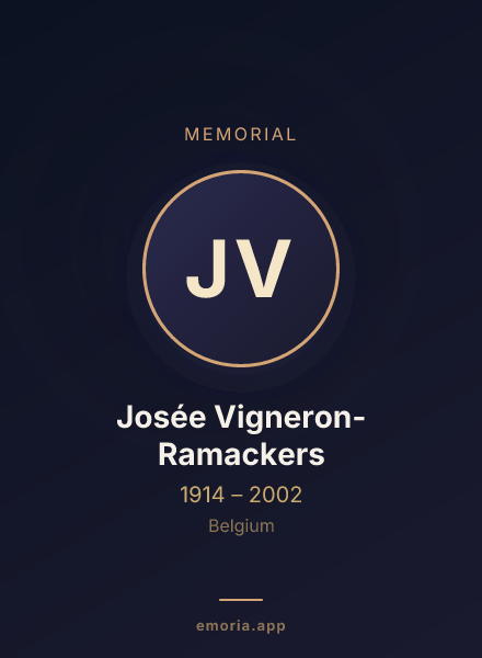 Memorial portrait of Josée Vigneron-Ramackers