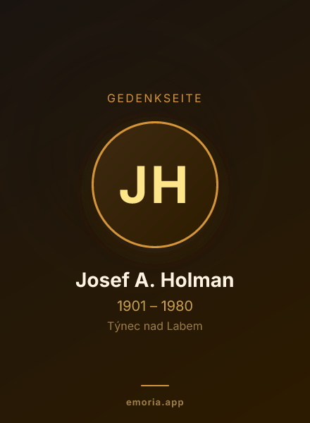 Gedenkportrait von Josef A. Holman