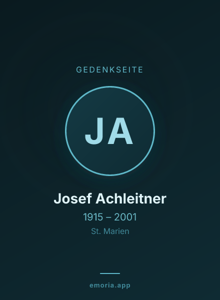 Gedenkportrait von Josef Achleitner