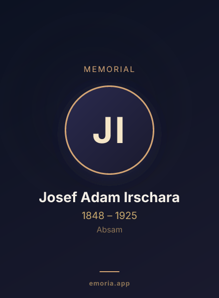 Memorial portrait of Josef Adam Irschara