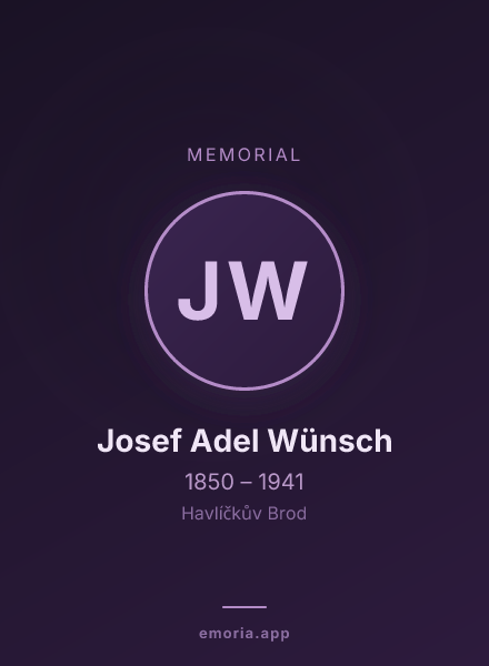 Memorial portrait of Josef Adel Wünsch