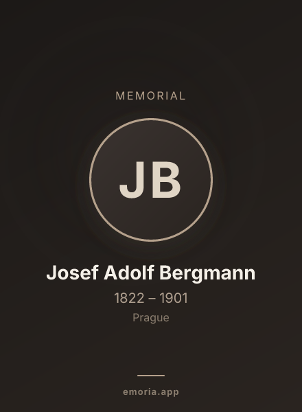 Memorial portrait of Josef Adolf Bergmann