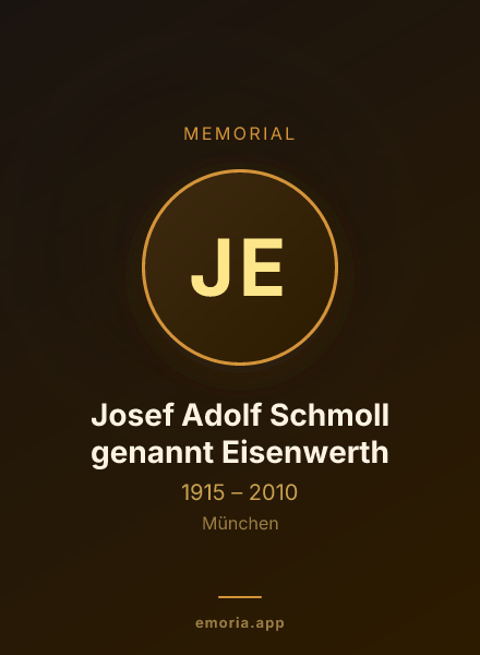 Memorial portrait of Josef Adolf Schmoll genannt Eisenwerth