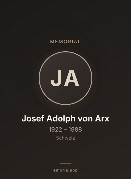 Memorial portrait of Josef Adolph von Arx