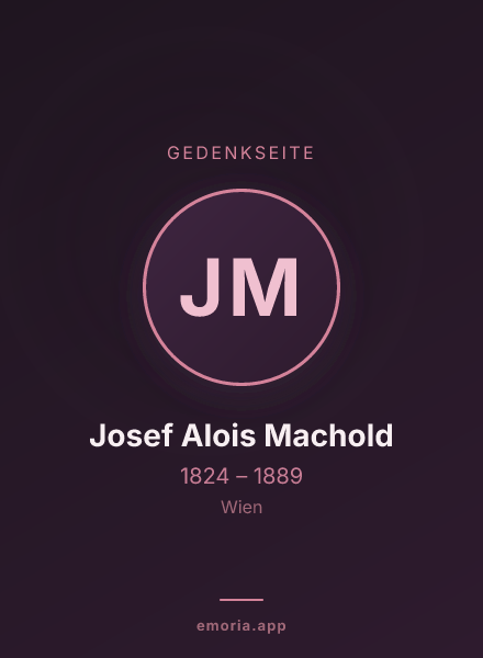 Gedenkportrait von Josef Alois Machold