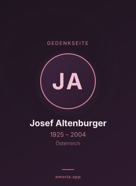Gedenkportrait von Josef Altenburger