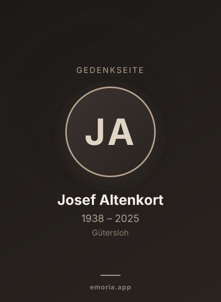 Gedenkportrait von Josef Altenkort