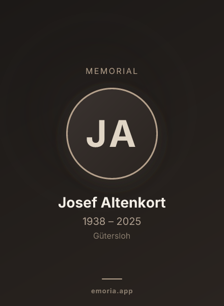 Memorial portrait of Josef Altenkort