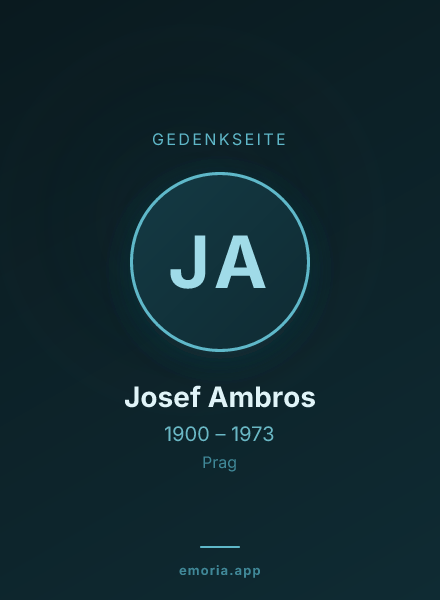 Gedenkportrait von Josef Ambros