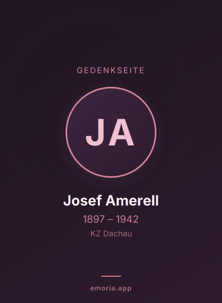 Gedenkportrait von Josef Amerell