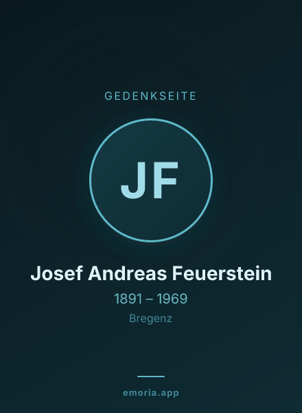 Gedenkportrait von Josef Andreas Feuerstein