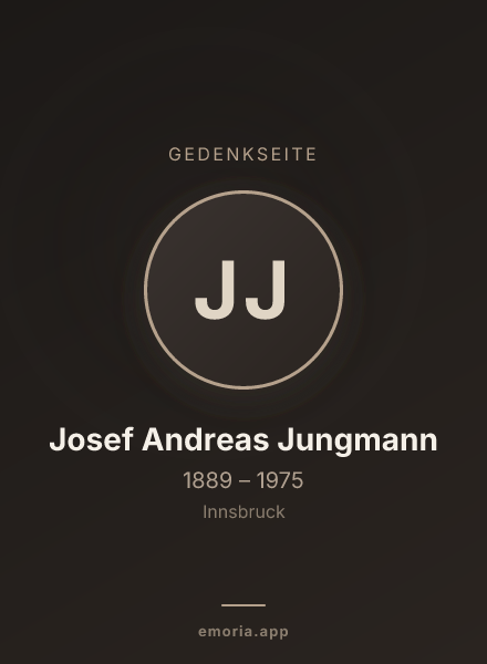 Gedenkportrait von Josef Andreas Jungmann