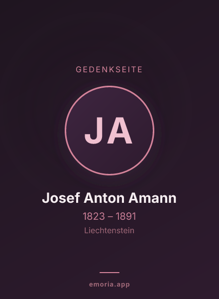 Gedenkportrait von Josef Anton Amann