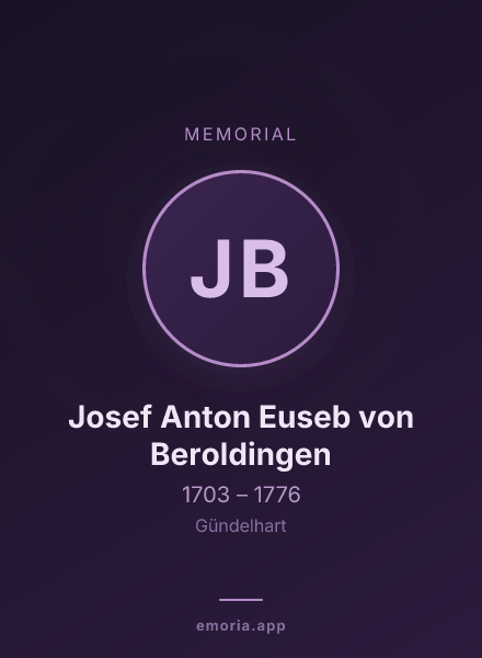 Memorial portrait of Josef Anton Euseb von Beroldingen