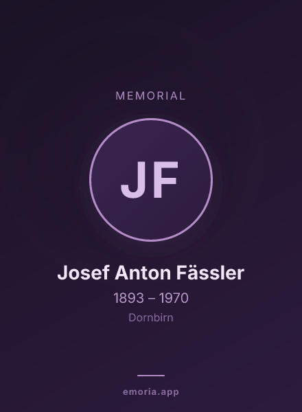 Memorial portrait of Josef Anton Fässler