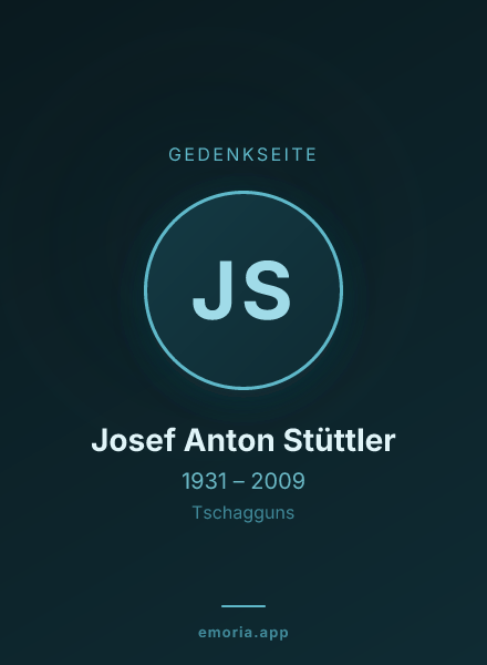 Gedenkportrait von Josef Anton Stüttler