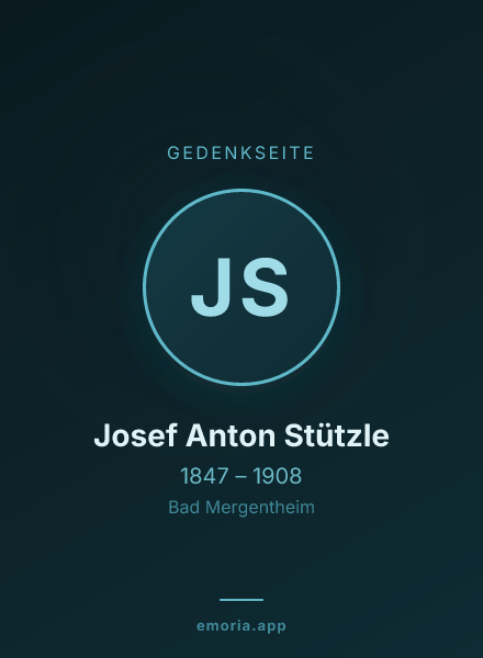 Gedenkportrait von Josef Anton Stützle