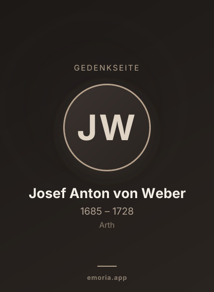 Gedenkportrait von Josef Anton von Weber