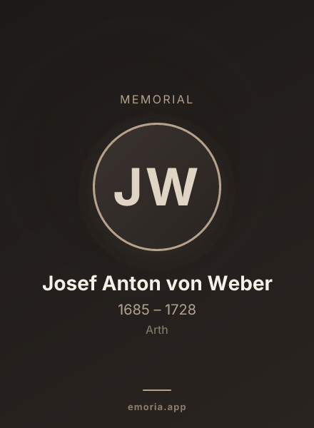 Memorial portrait of Josef Anton von Weber