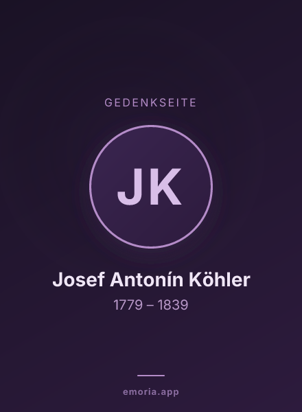 Gedenkportrait von Josef Antonín Köhler