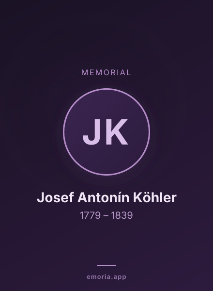 Memorial portrait of Josef Antonín Köhler