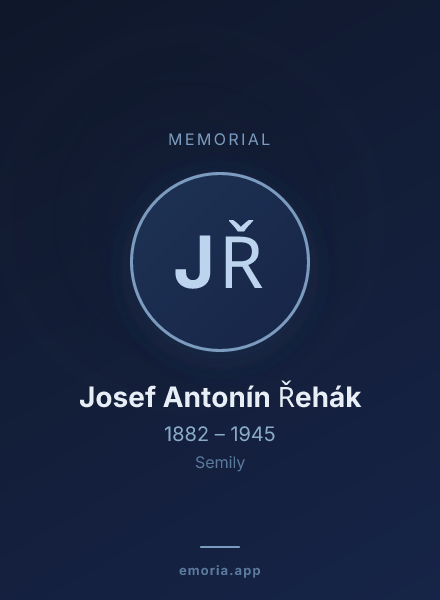 Memorial portrait of Josef Antonín Řehák