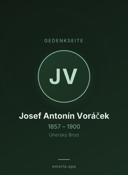 Gedenkportrait von Josef Antonín Voráček