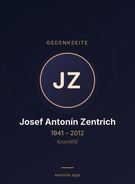 Gedenkportrait von Josef Antonín Zentrich
