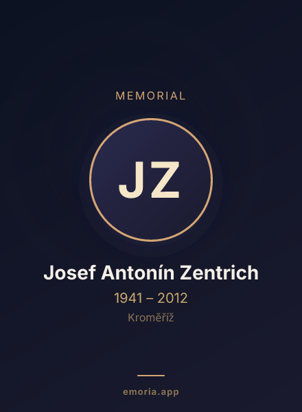 Memorial portrait of Josef Antonín Zentrich