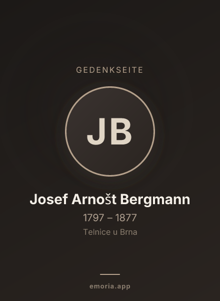 Gedenkportrait von Josef Arnošt Bergmann