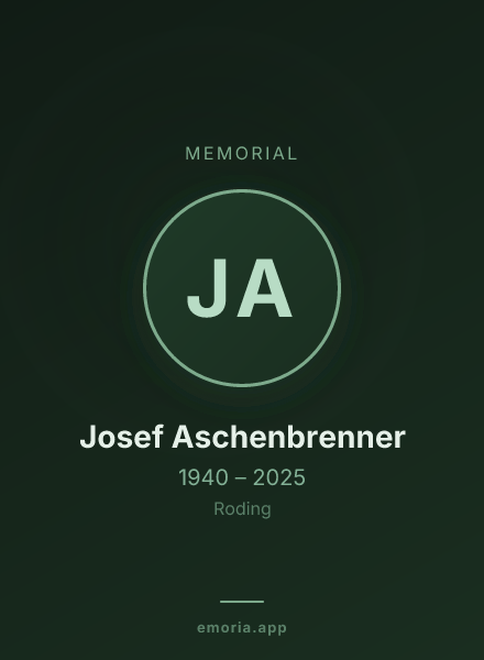 Memorial portrait of Josef Aschenbrenner