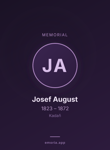 Memorial portrait of Josef August