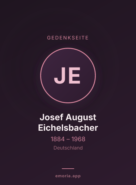 Gedenkportrait von Josef August Eichelsbacher