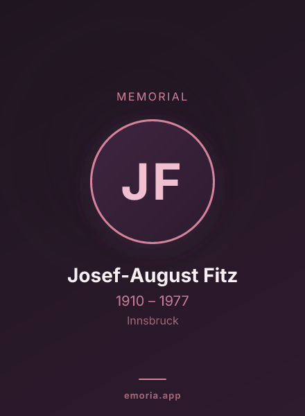 Memorial portrait of Josef-August Fitz