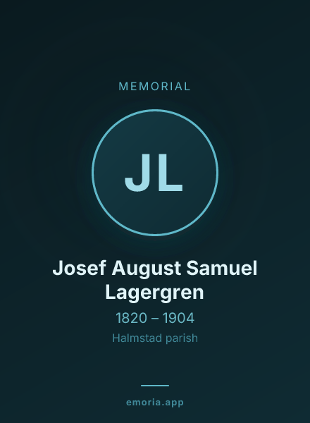 Memorial portrait of Josef August Samuel Lagergren