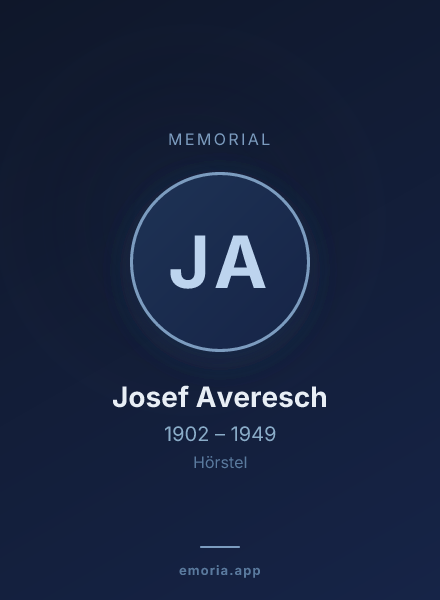 Memorial portrait of Josef Averesch