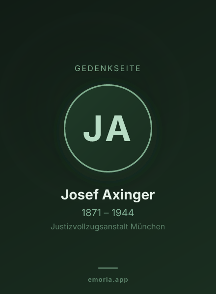 Gedenkportrait von Josef Axinger