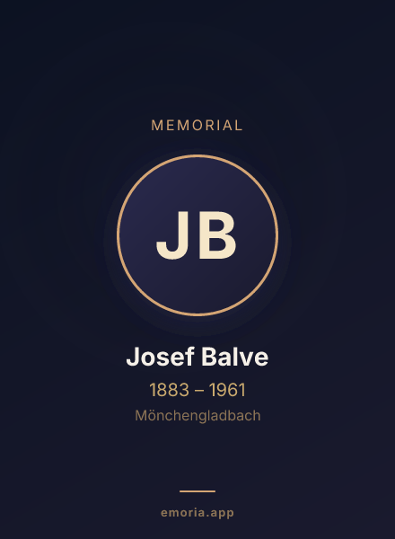 Memorial portrait of Josef Balve