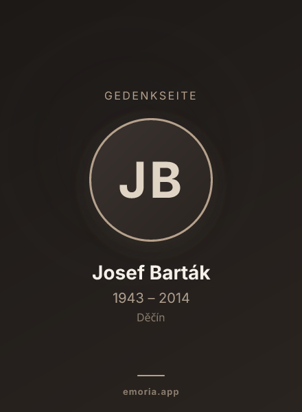 Gedenkportrait von Josef Barták